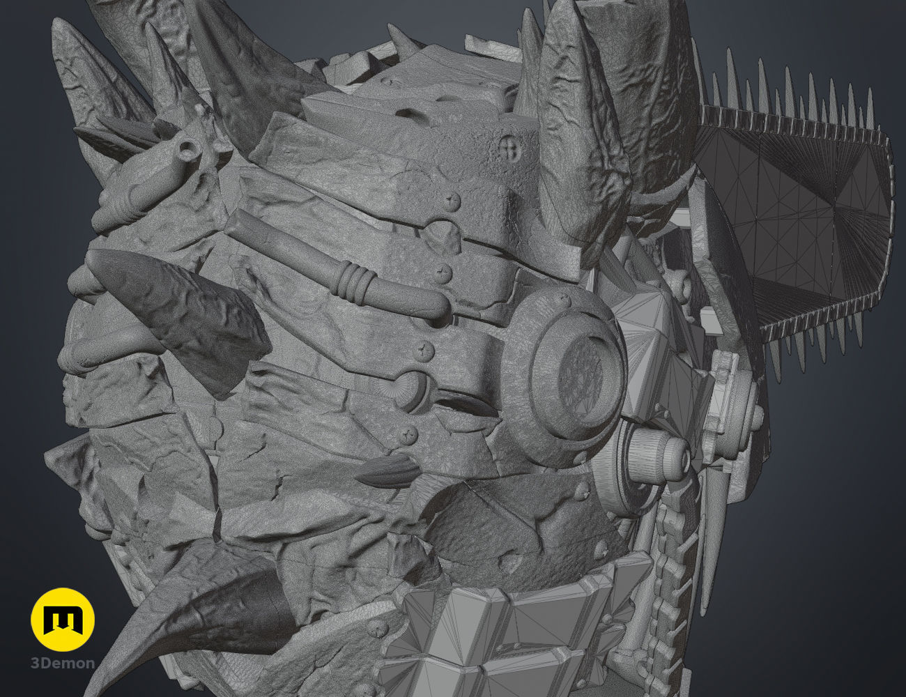 Chainsaw Man True Devil Form helmet  3D print model_21