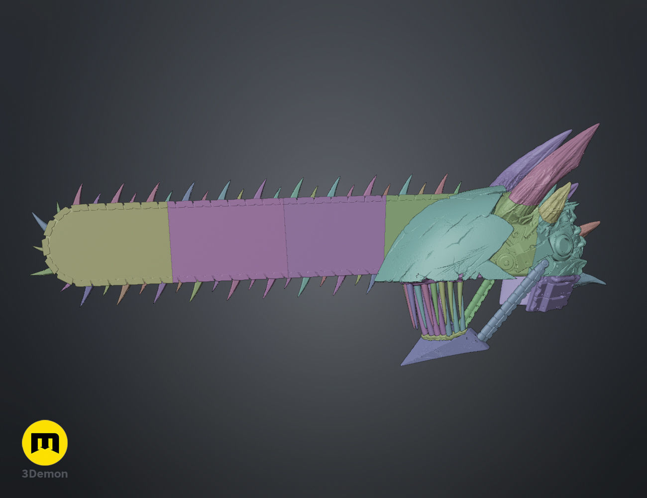 Chainsaw Man True Devil Form helmet  3D print model_4