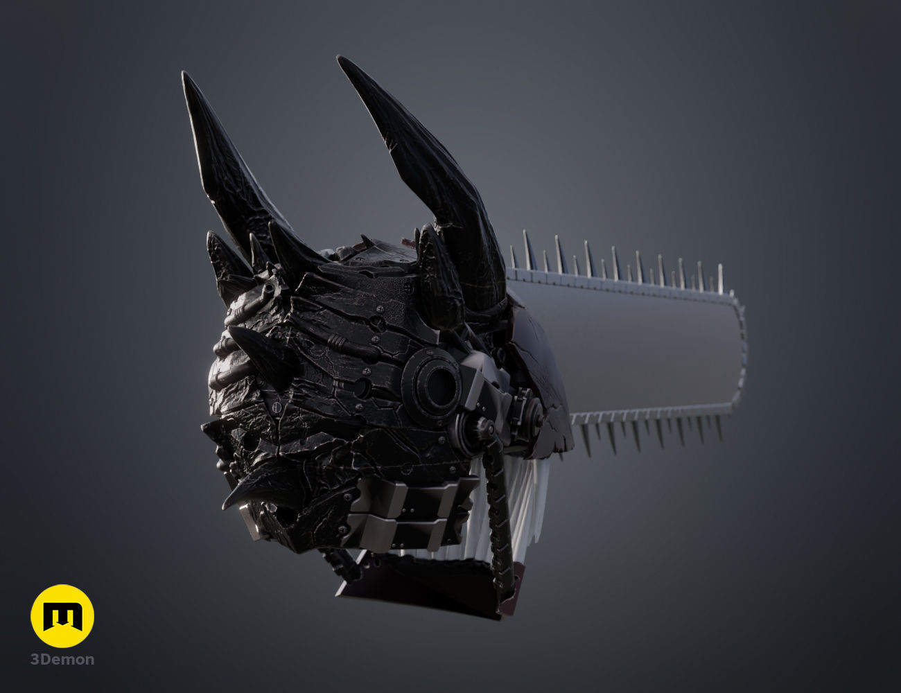 Chainsaw Man True Devil Form helmet  3D print model_15