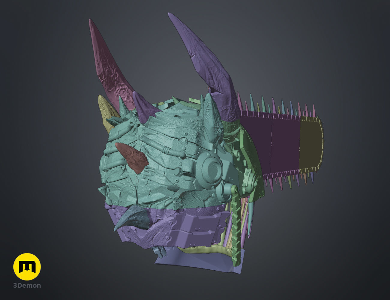 Chainsaw Man True Devil Form helmet  3D print model_11