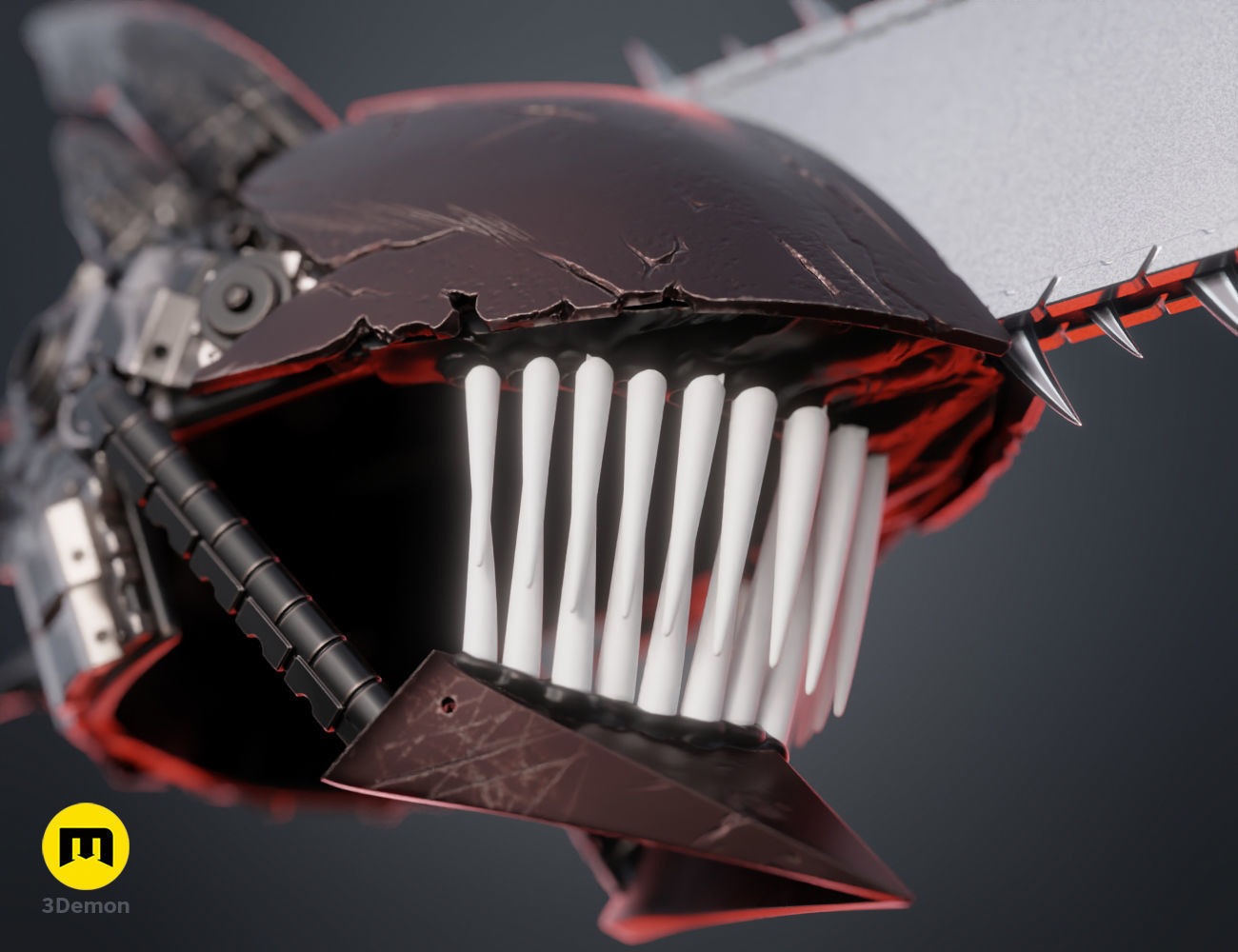 Chainsaw Man True Devil Form helmet  3D print model_1