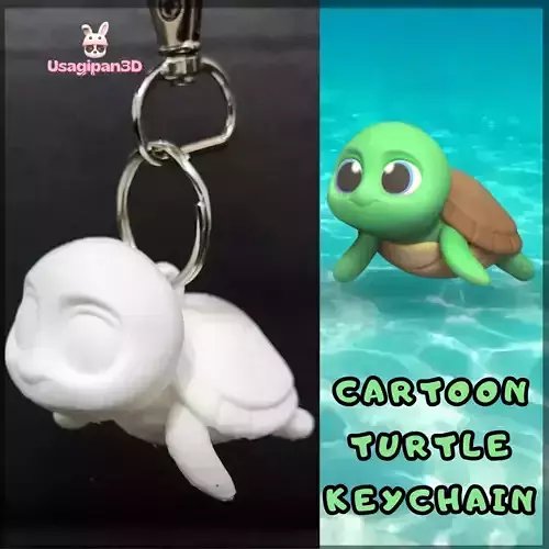Cartoon Turtle Keychain