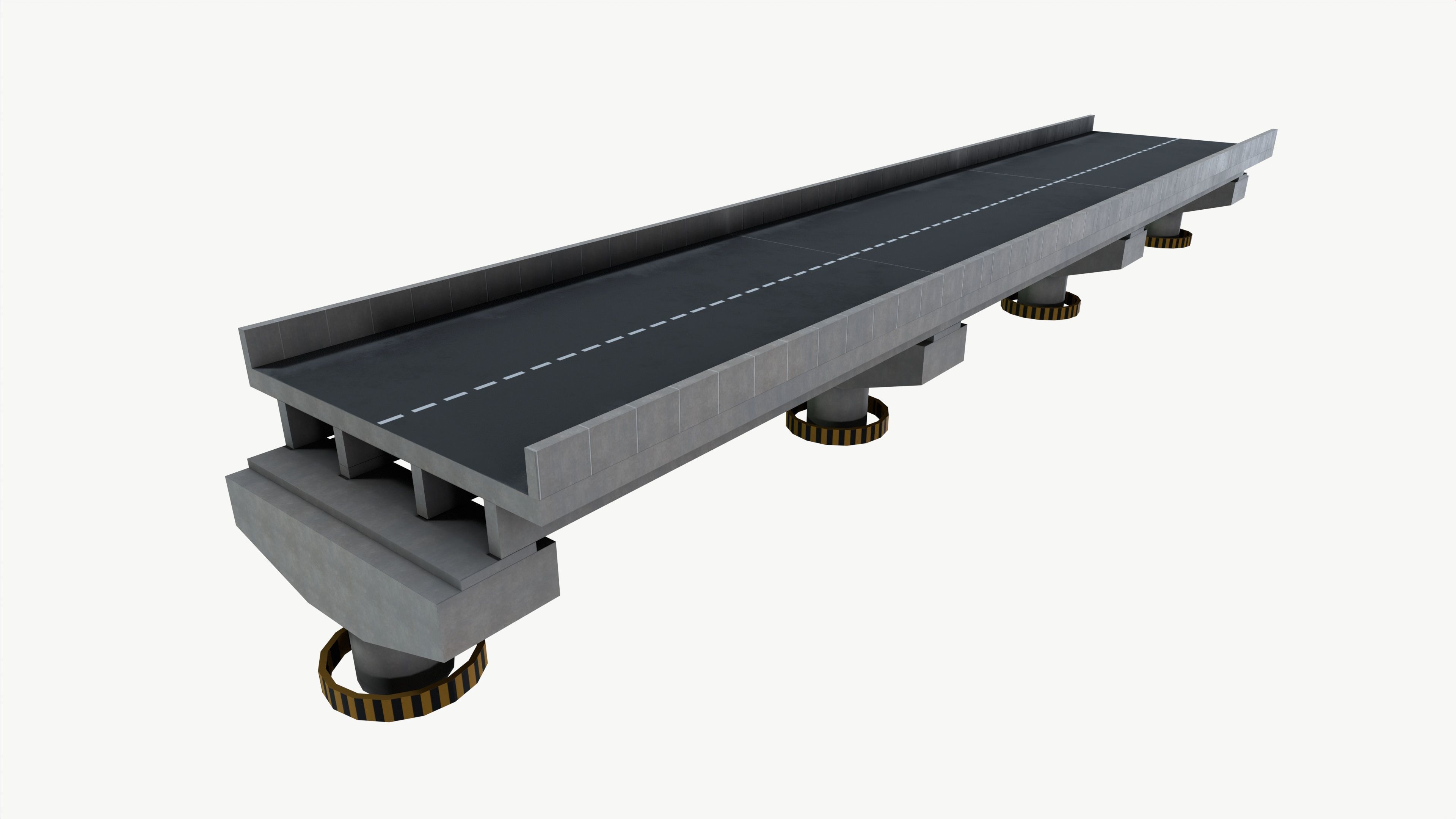 Flyover Low-poly 3D model_2