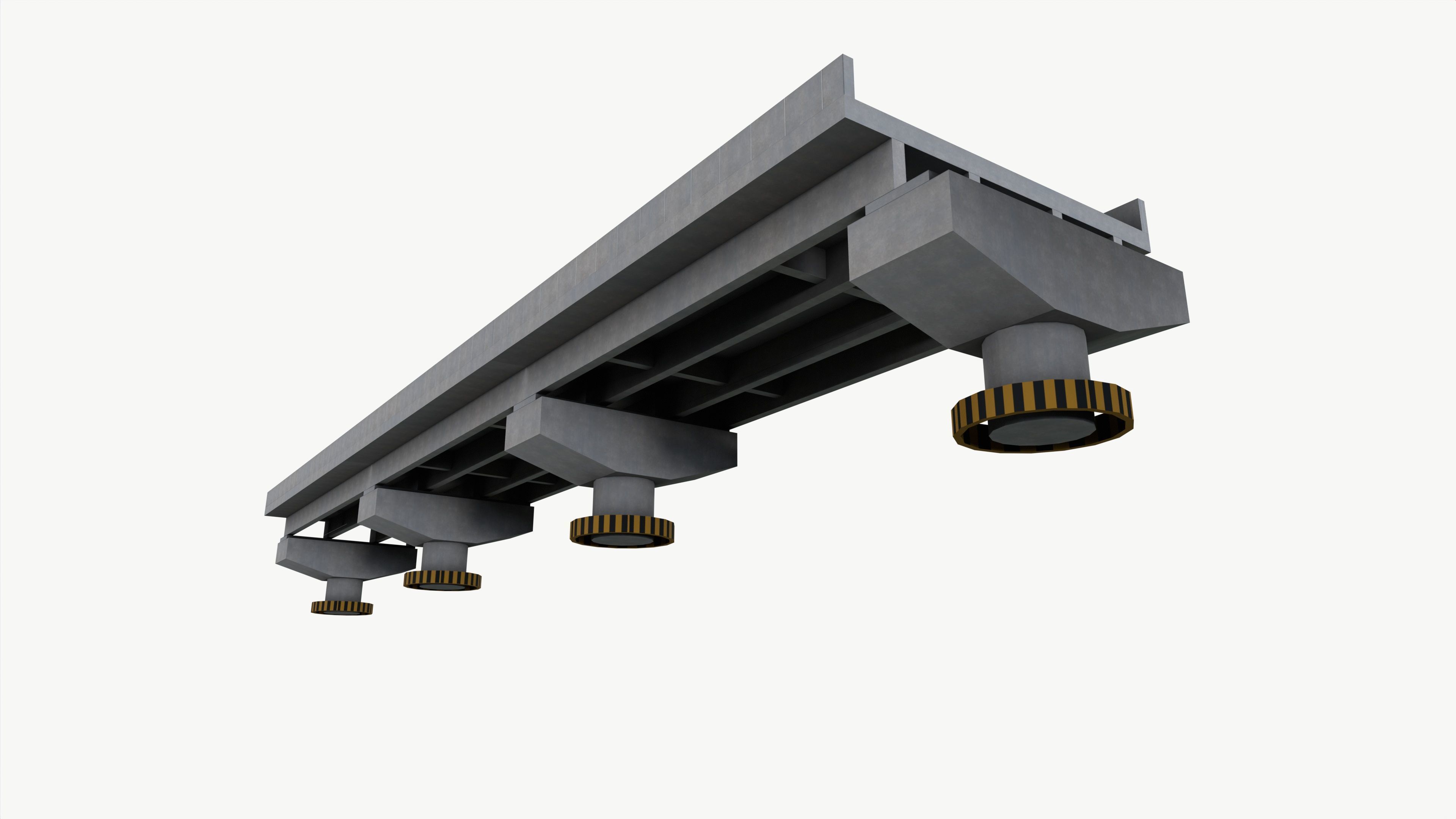 Flyover Low-poly 3D model_4