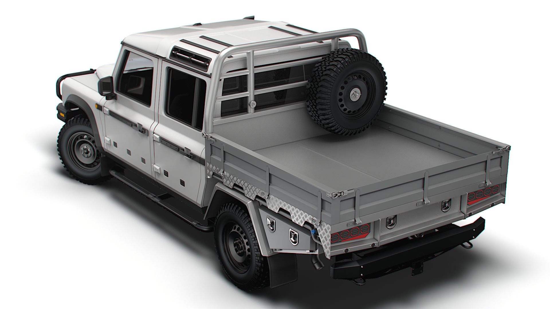 Ineos Grenadier Quartermaster Trialmaster Chassis Cab 2025 3D model_3