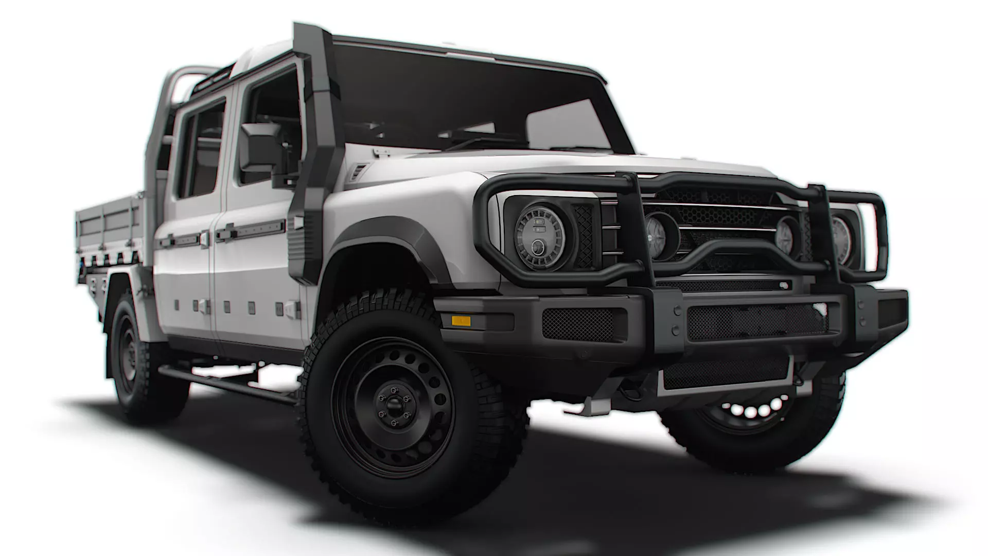 Ineos Grenadier Quartermaster Trialmaster Chassis Cab 2025 3D model_0