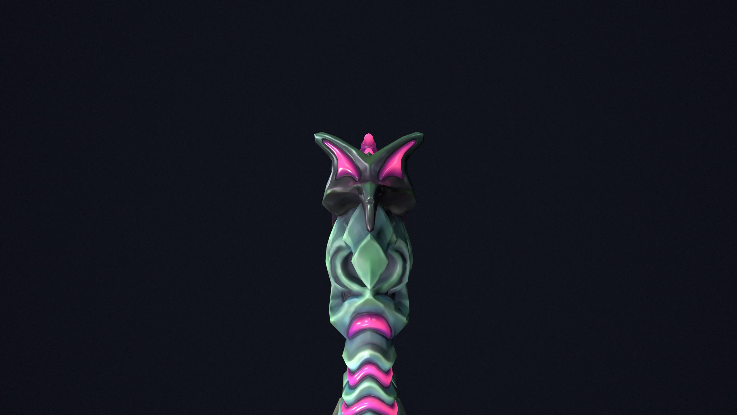Fantasy undead pistol  Low-poly 3D model_15