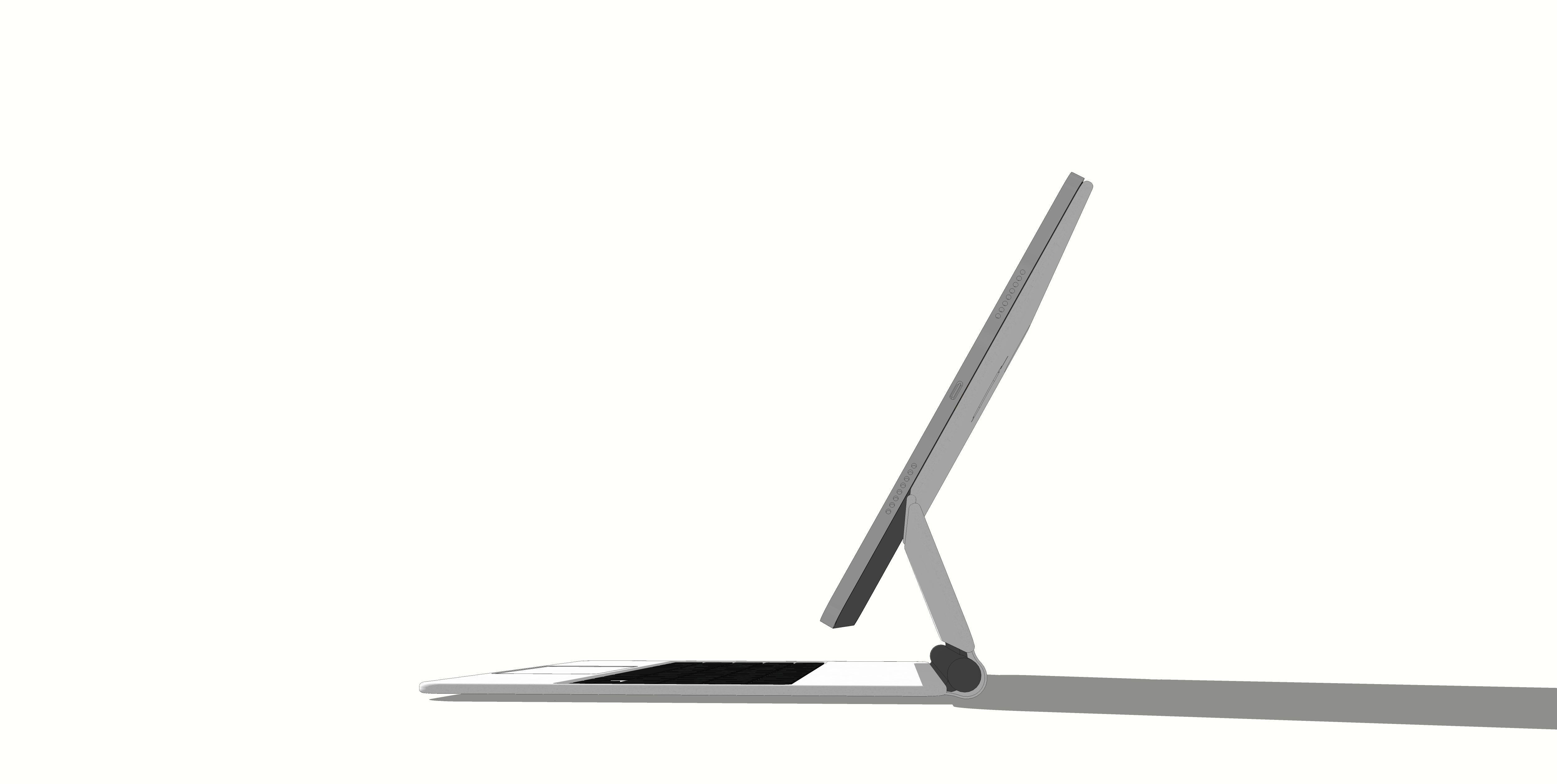 3D model of ipad with keyboard accessories 3D print model_5