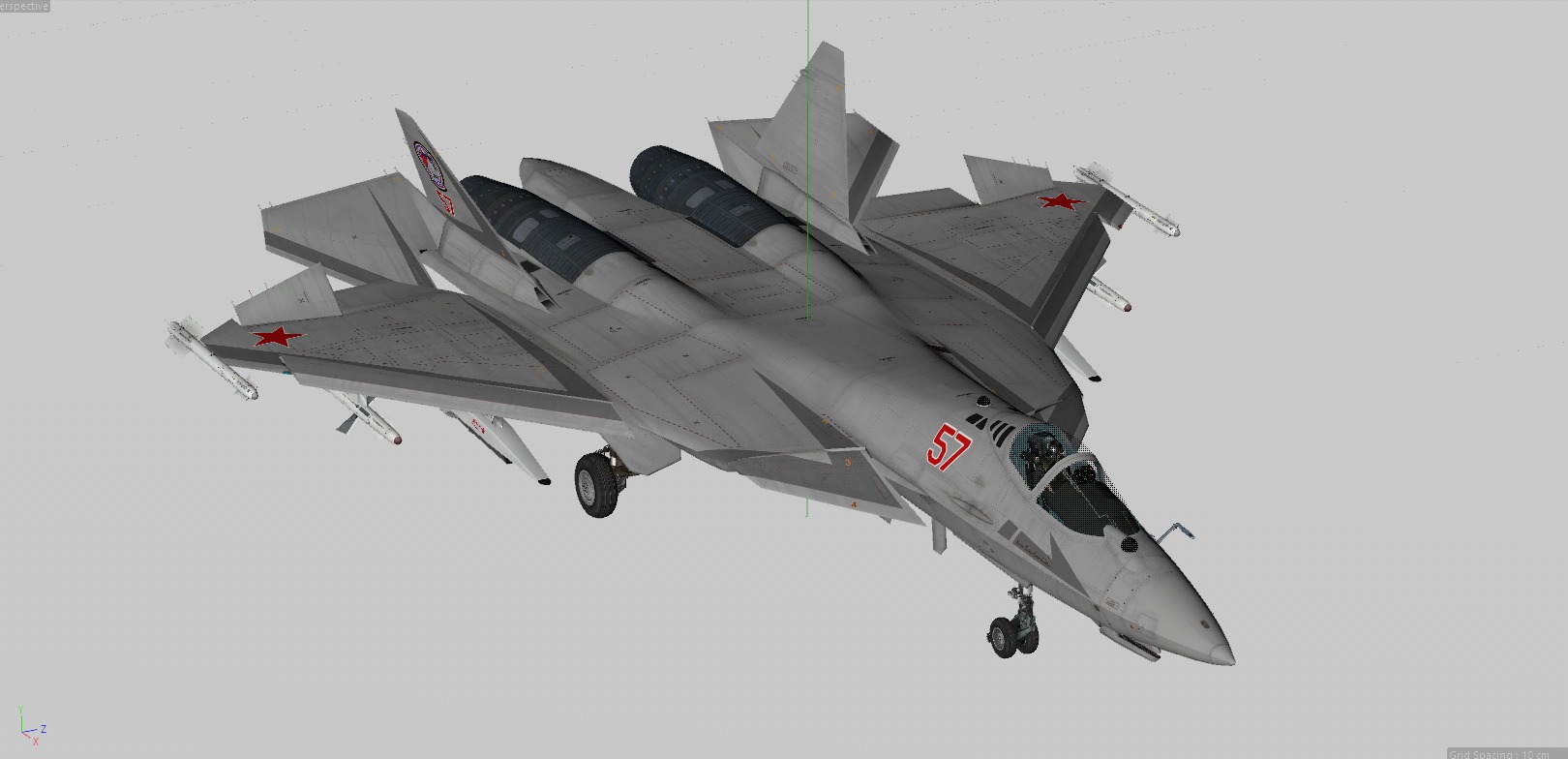 Sukhoi Su-57 3D model_7