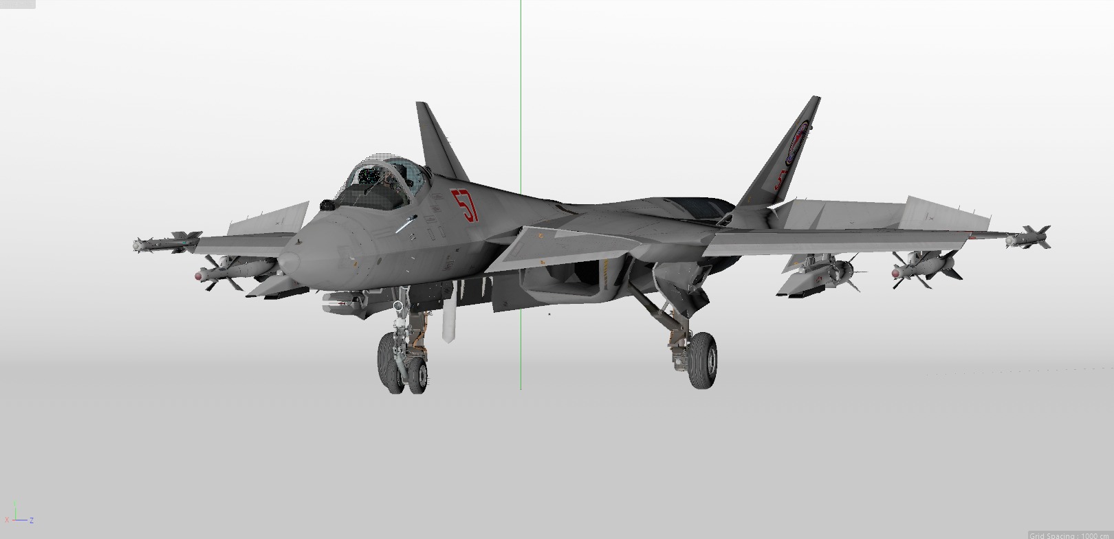 Sukhoi Su-57 3D model_4