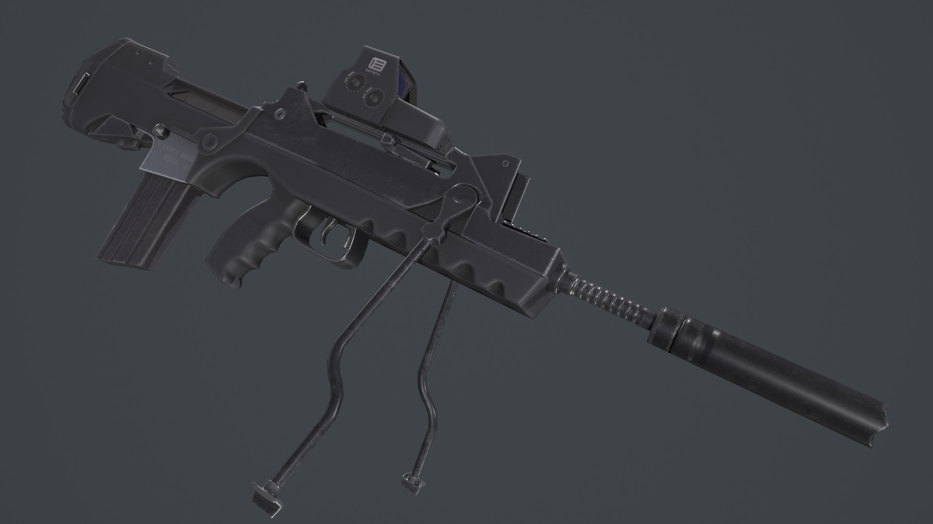 FAMAS G2 Valoris Eotech 552 Scope Low-poly 3D model_10