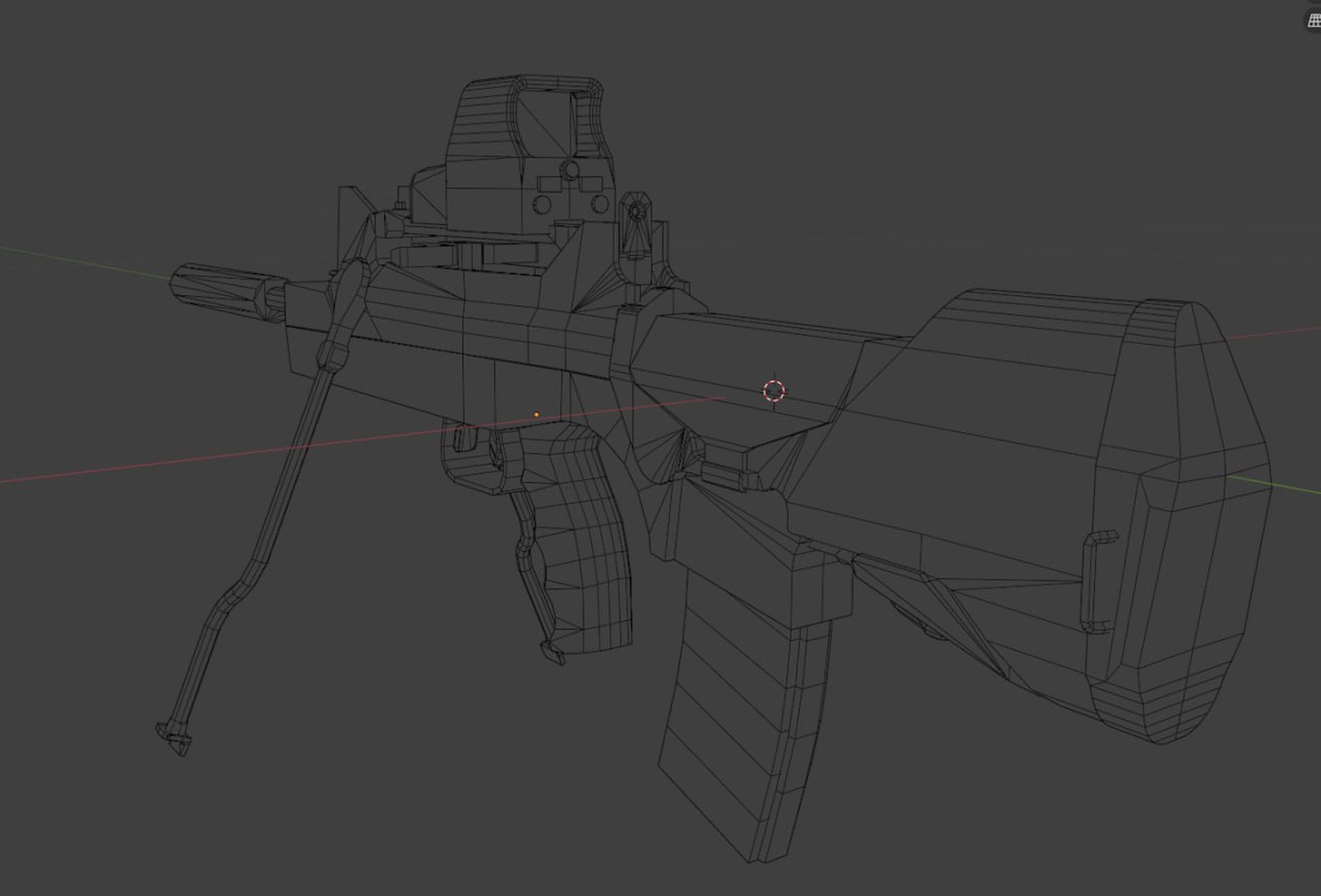 FAMAS G2 Valoris Eotech 552 Scope Low-poly 3D model_14