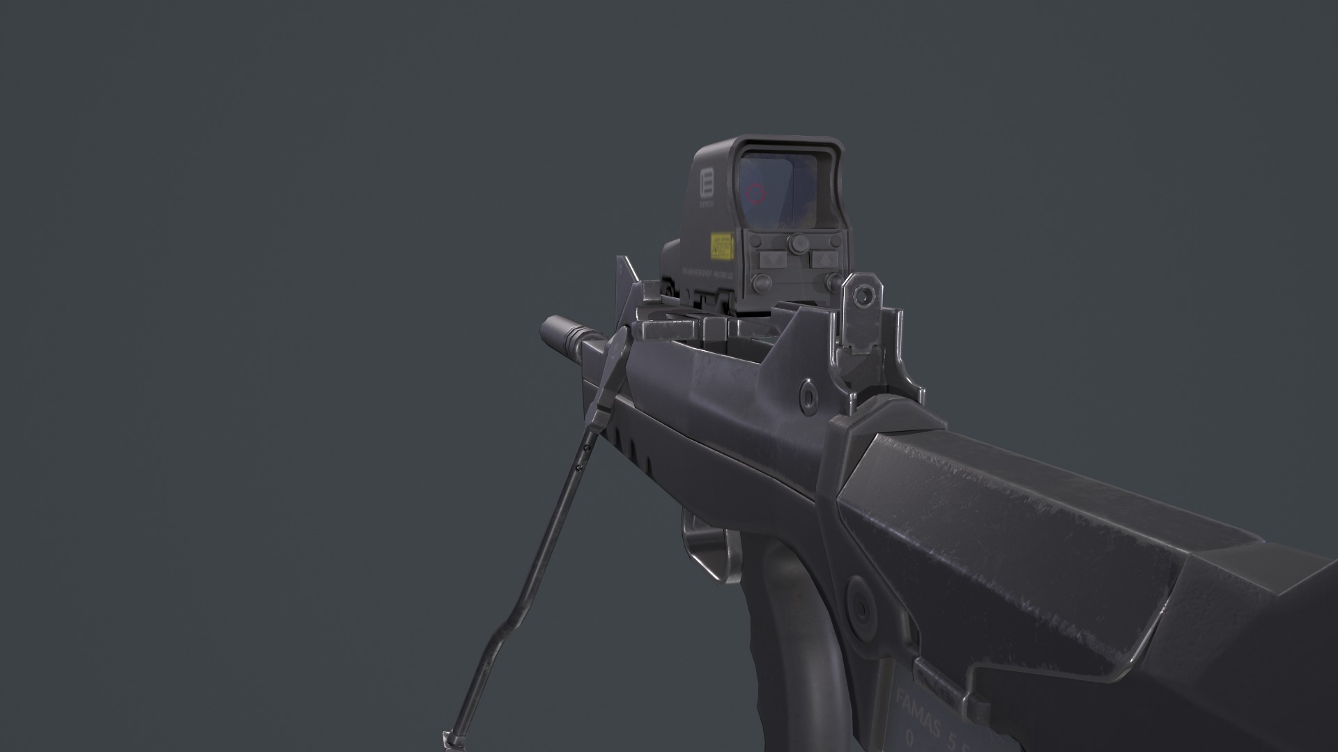 FAMAS G2 Valoris Eotech 552 Scope Low-poly 3D model_11