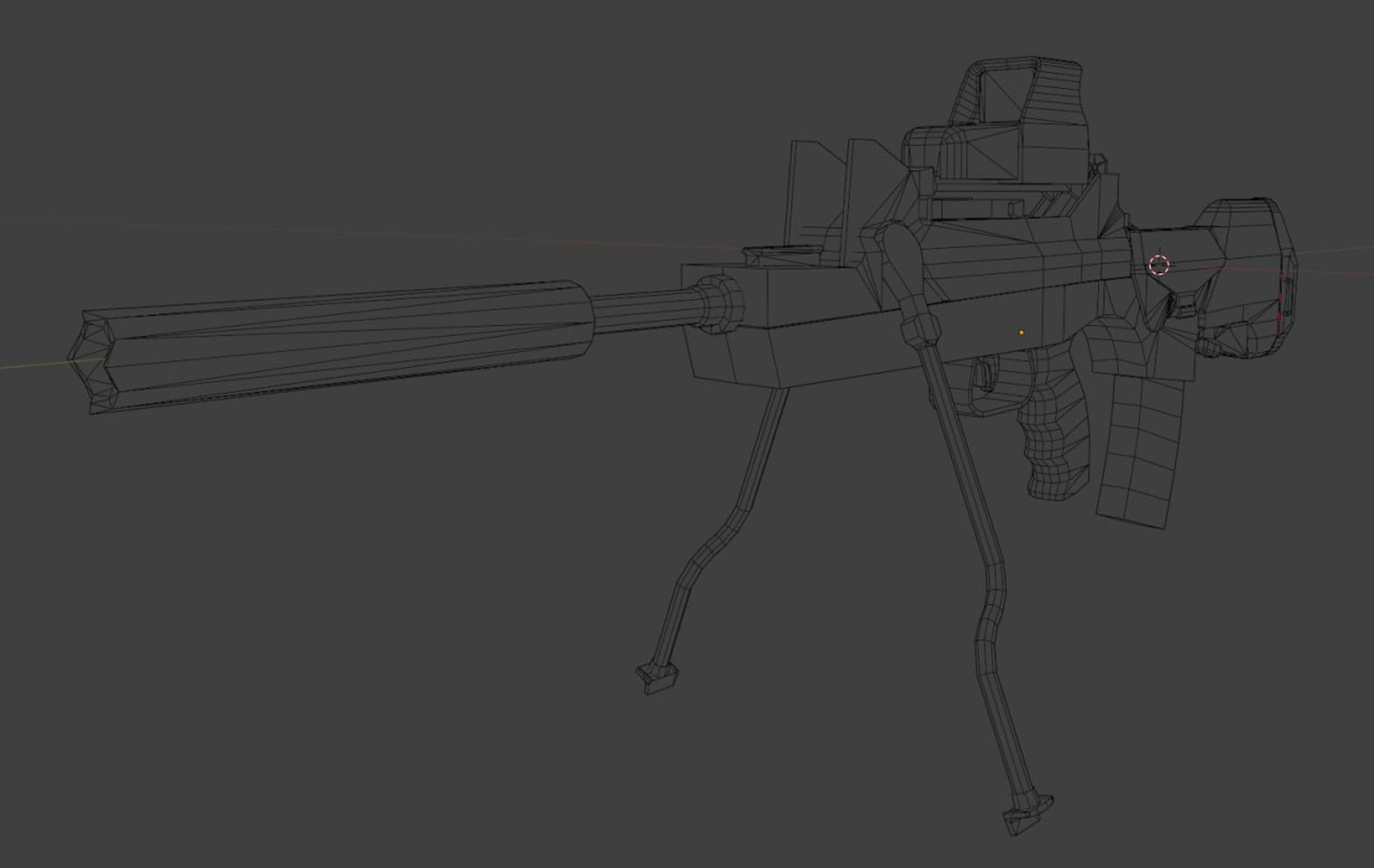 FAMAS G2 Valoris Eotech 552 Scope Low-poly 3D model_13
