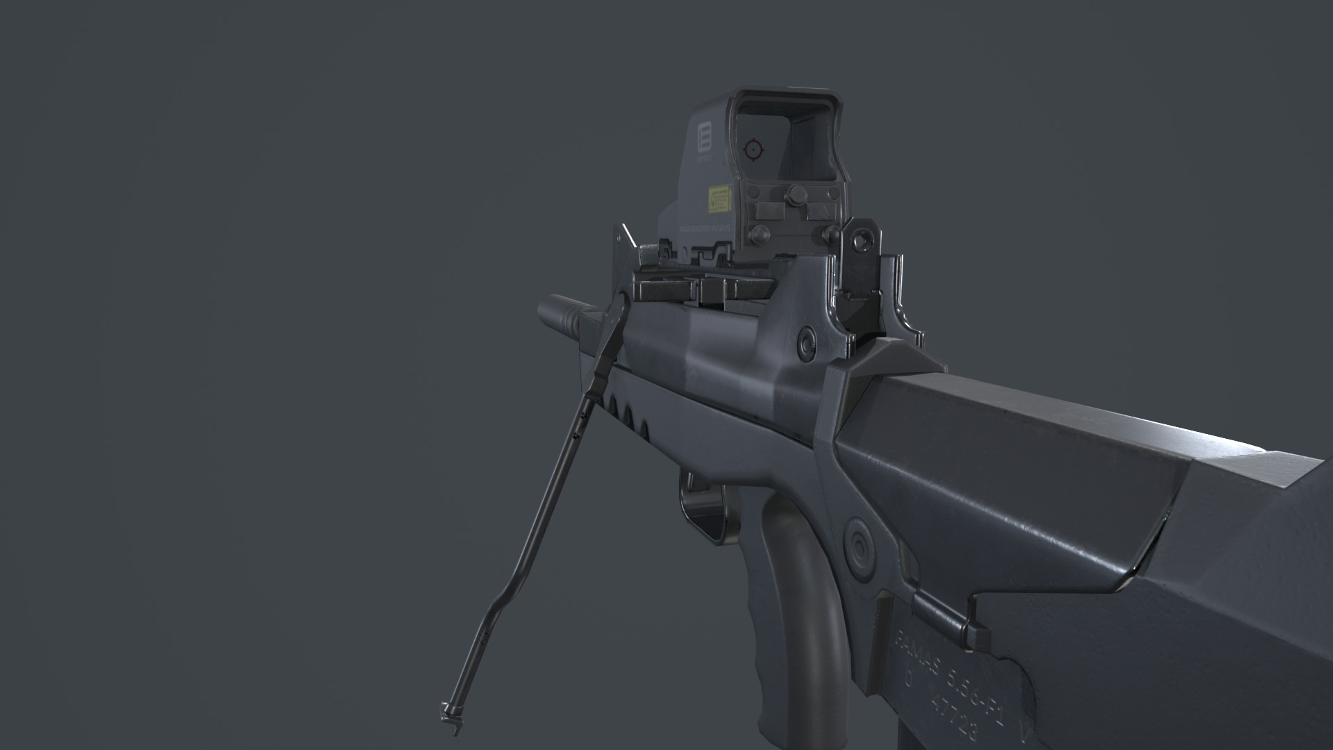 FAMAS G2 Valoris Eotech 552 Scope Low-poly 3D model_7
