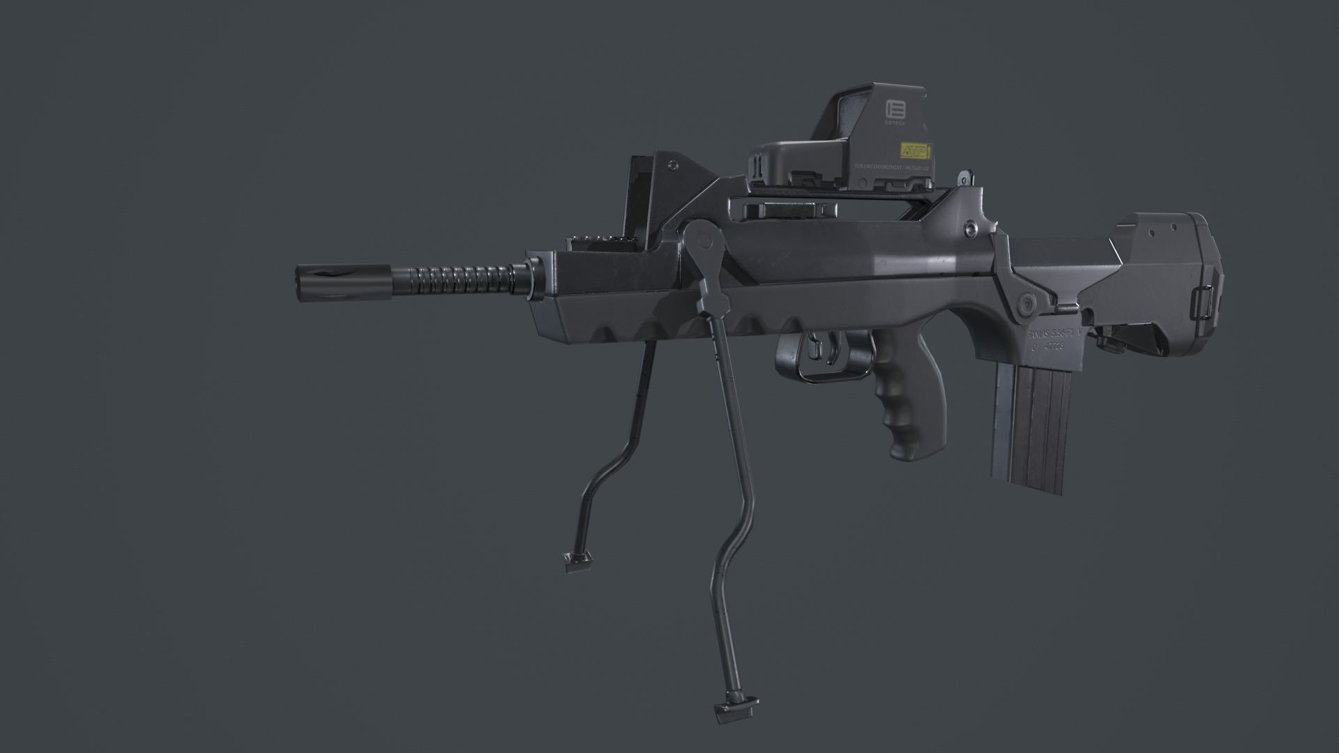 FAMAS G2 Valoris Eotech 552 Scope Low-poly 3D model_3
