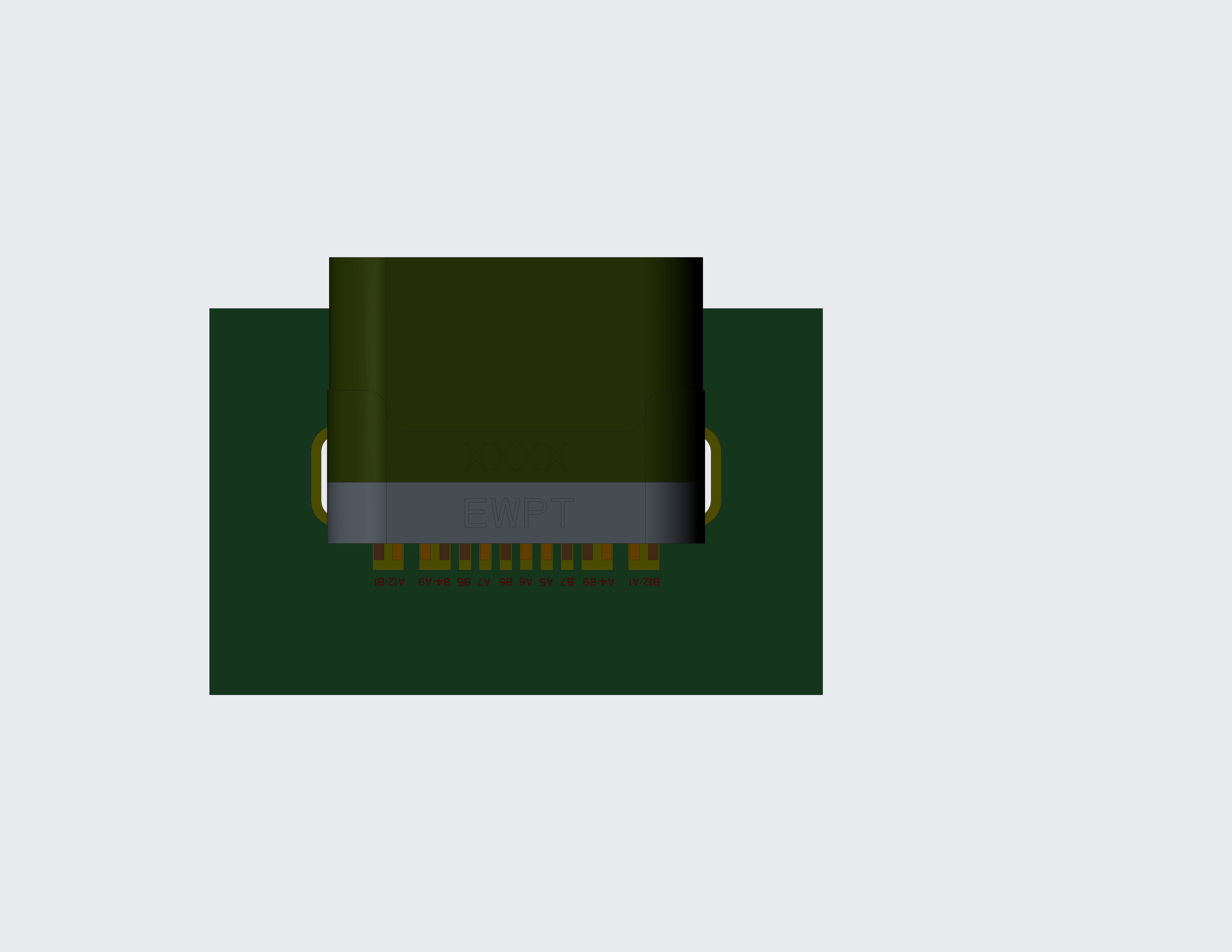 Type C USB 3D model_1