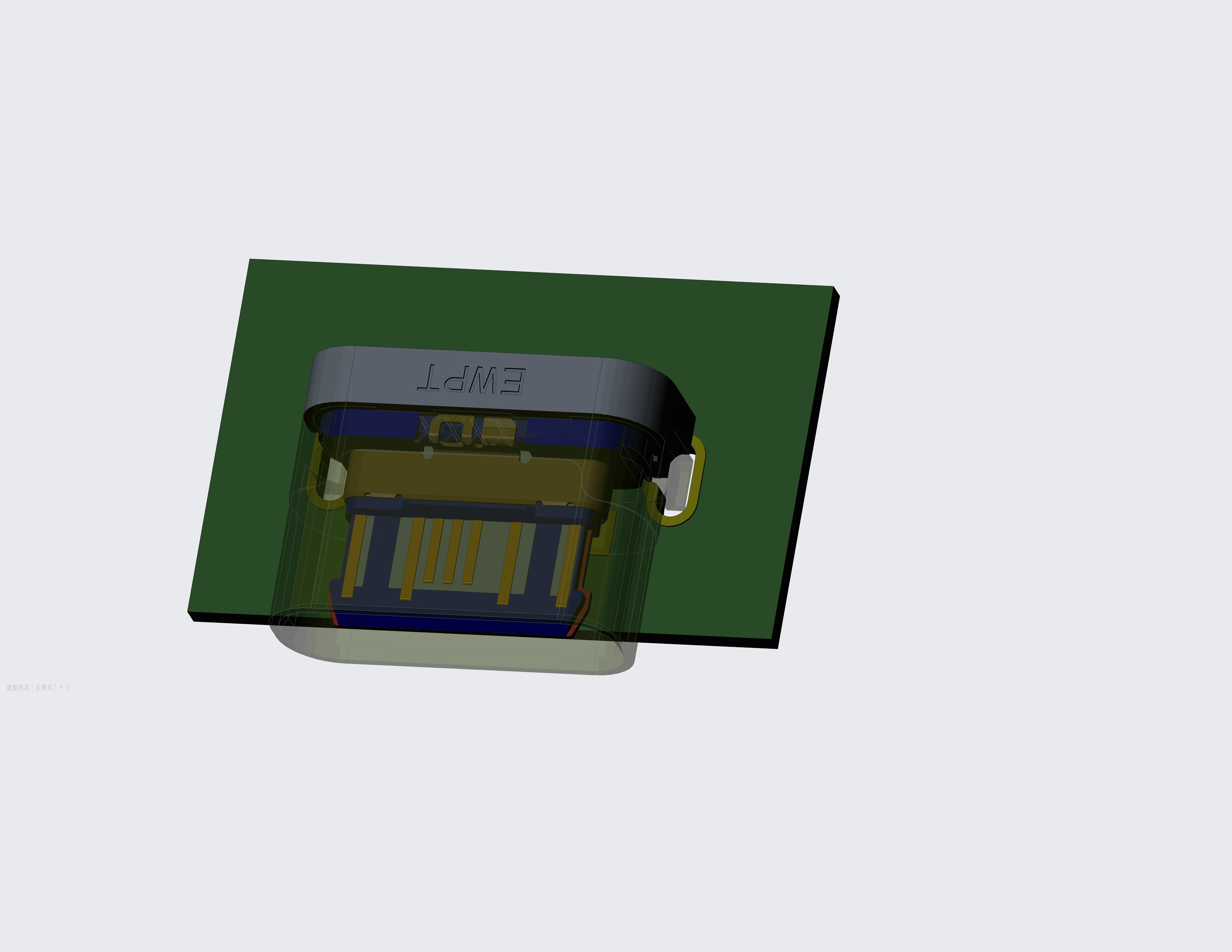 Type C USB 3D model_3