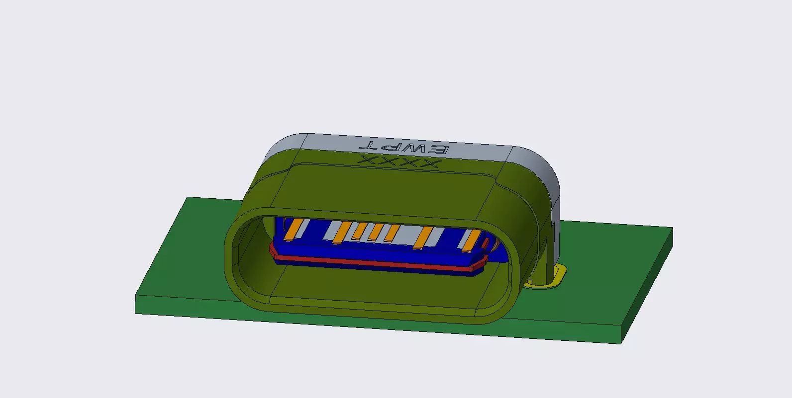 Type C USB 3D model_0