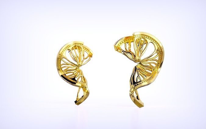 earrings orange 3D print model