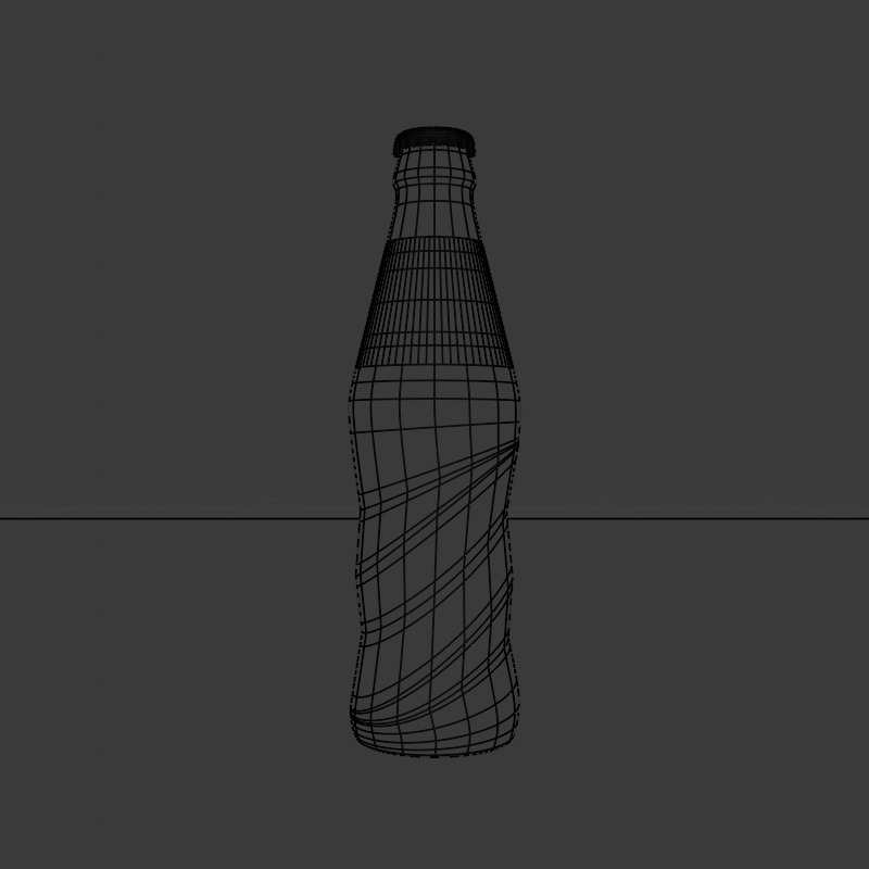 Pepsi Glass Bottle 3D model_11