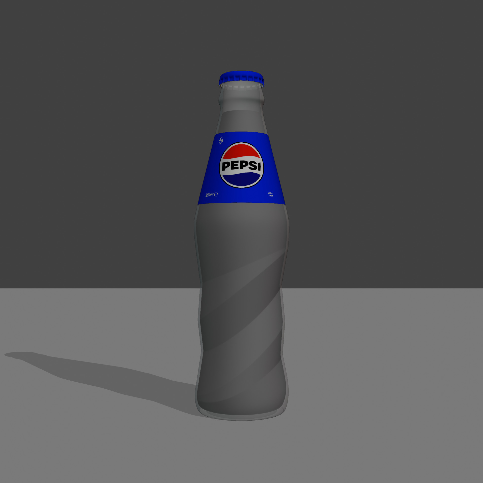 Pepsi Glass Bottle 3D model_7