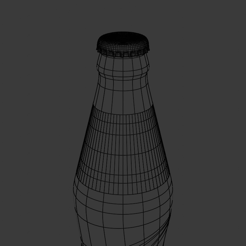 Pepsi Glass Bottle 3D model_12