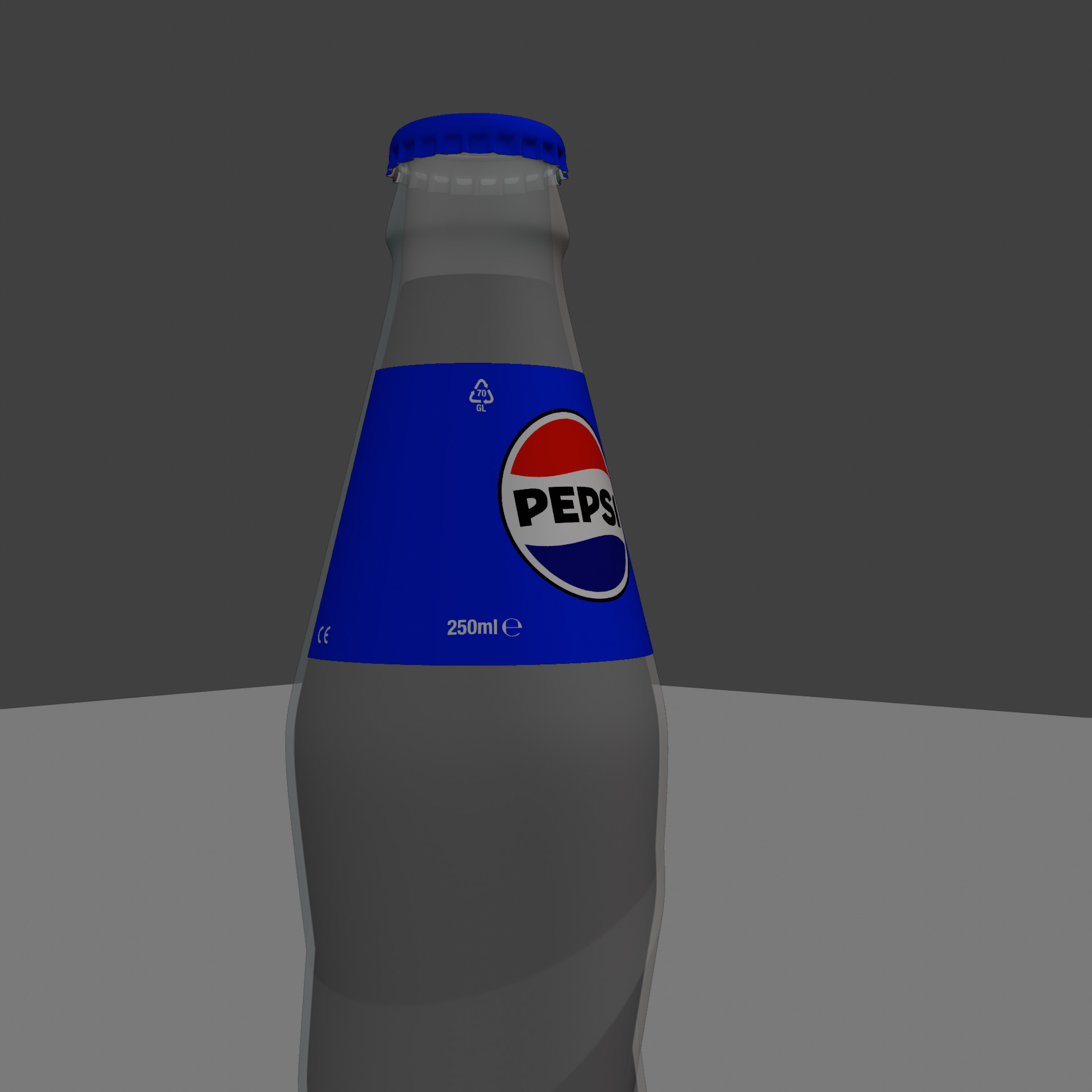 Pepsi Glass Bottle 3D model_10