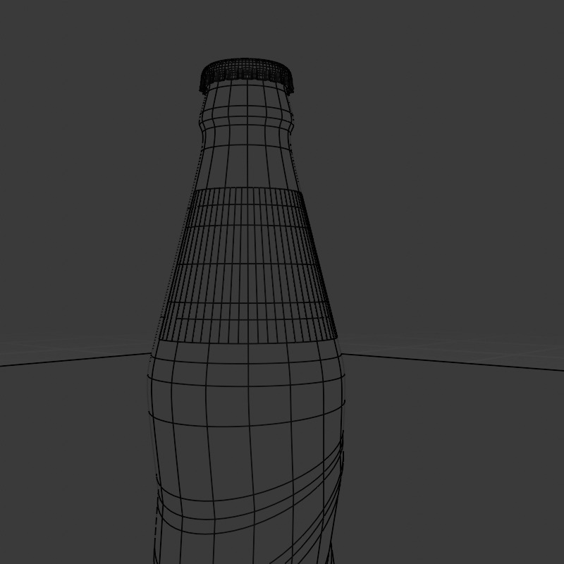 Pepsi Glass Bottle 3D model_14