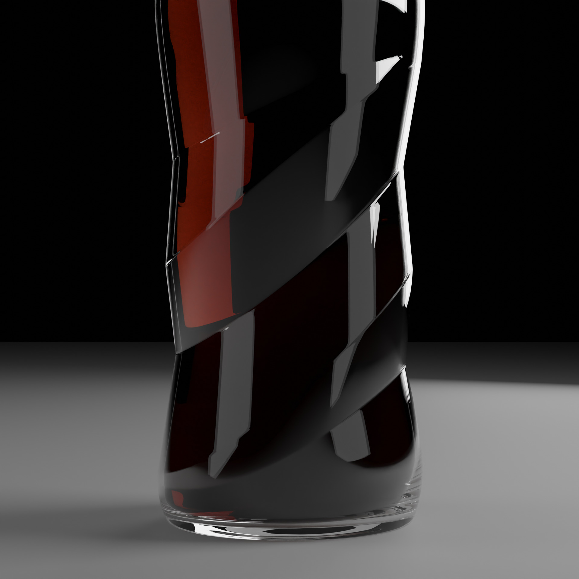 Pepsi Glass Bottle 3D model_4