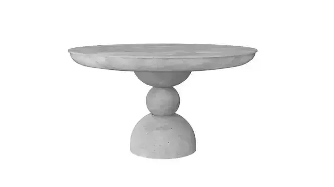 Round concrete table
