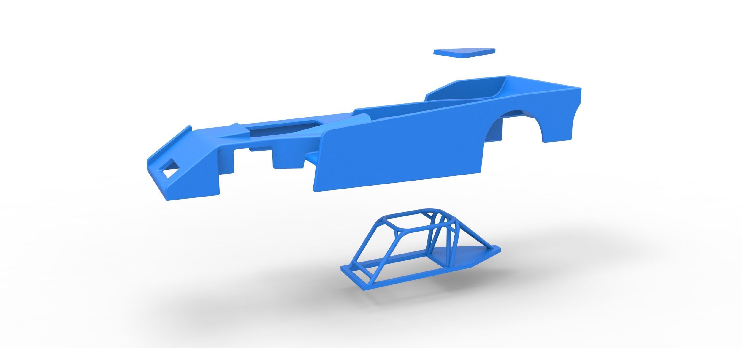 Shell of Small Block Supermodified race car Scale 1 to 25 3D print model_18
