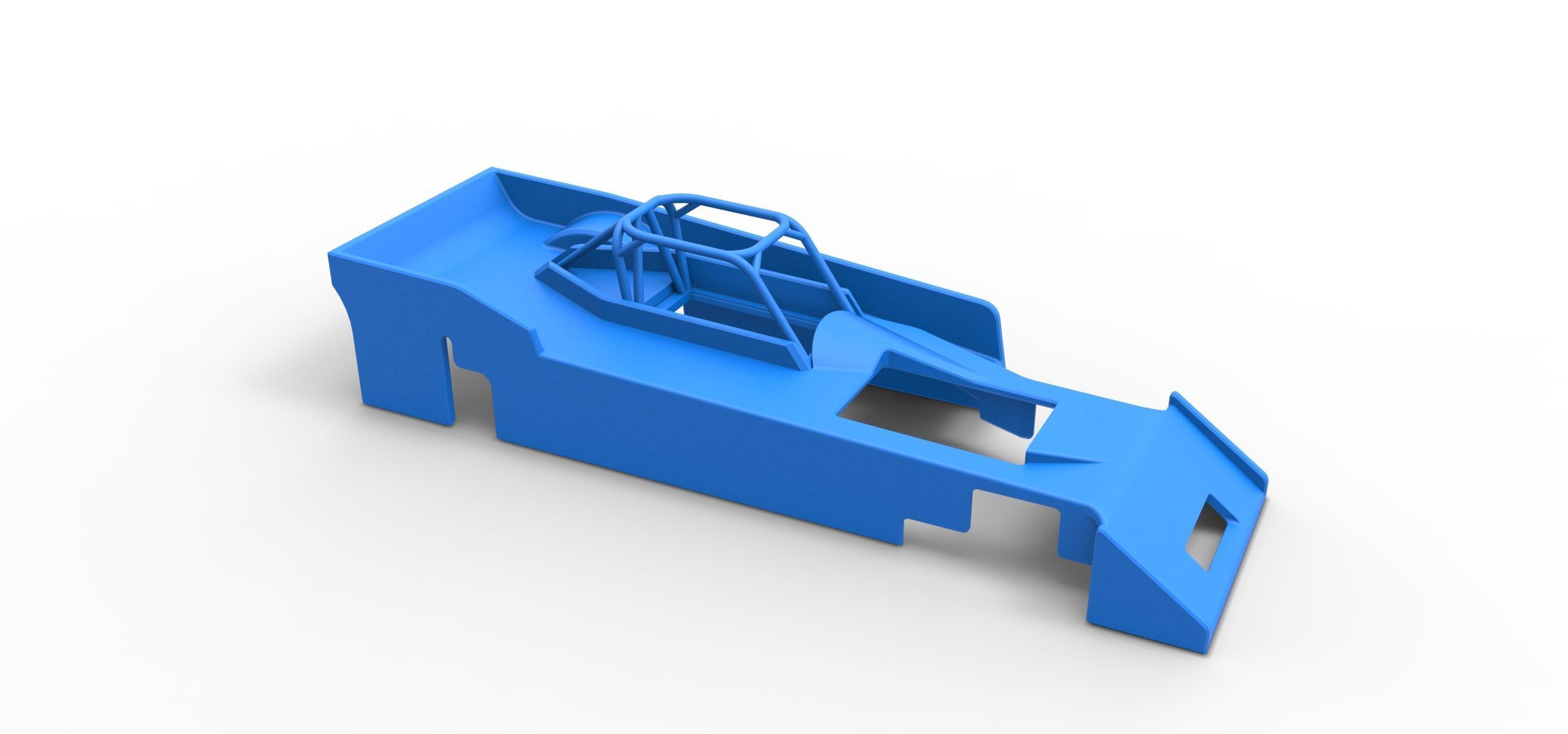Shell of Small Block Supermodified race car Scale 1 to 25 3D print model_16