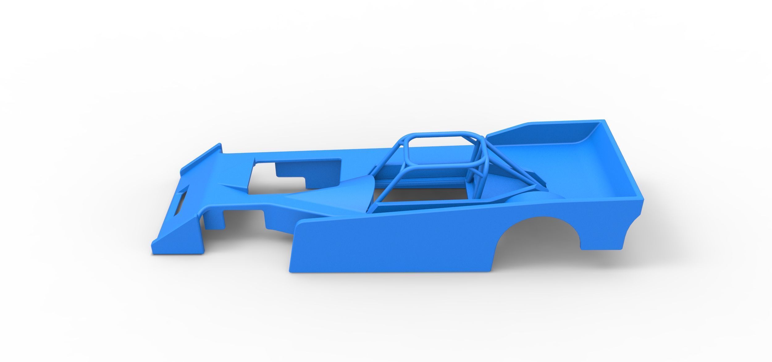 Shell of Small Block Supermodified race car Scale 1 to 25 3D print model_7