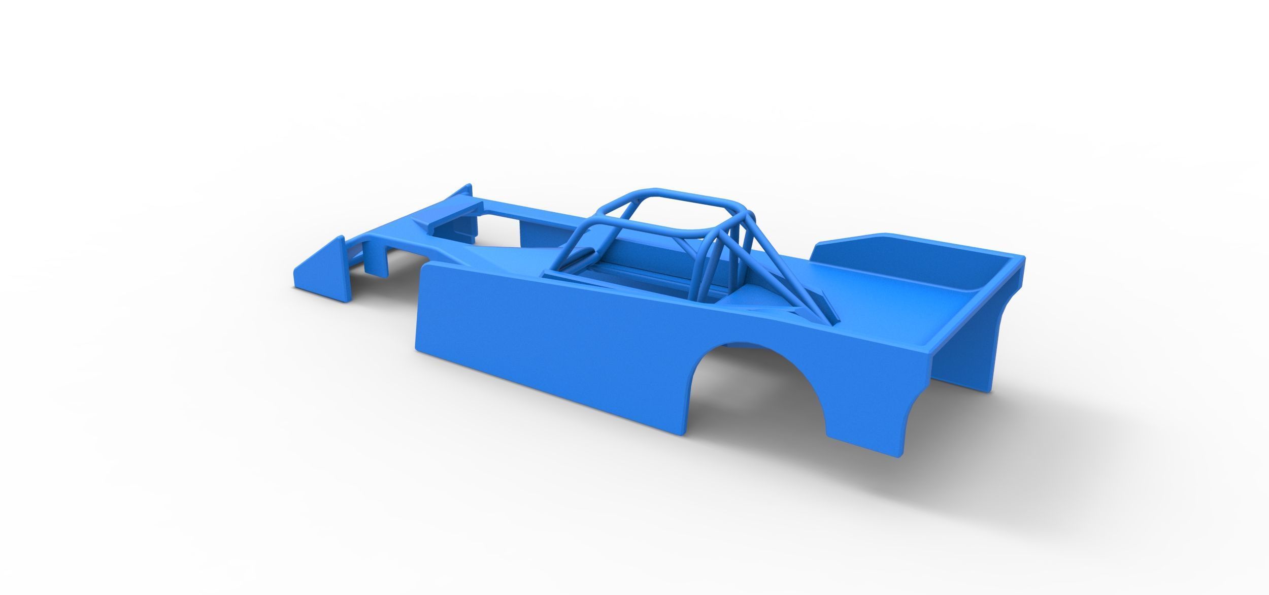 Shell of Small Block Supermodified race car Scale 1 to 25 3D print model_9
