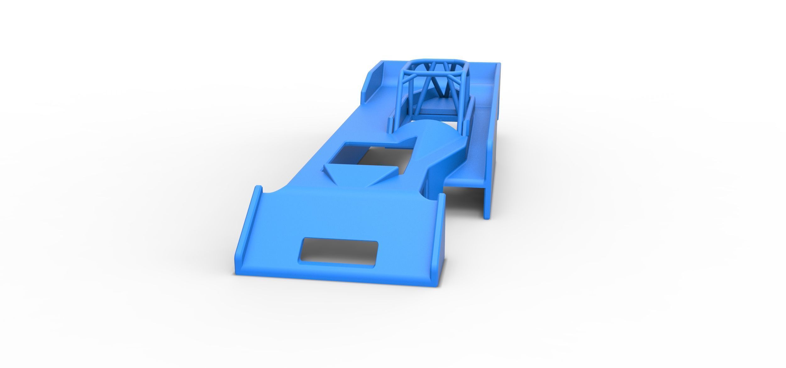 Shell of Small Block Supermodified race car Scale 1 to 25 3D print model_3