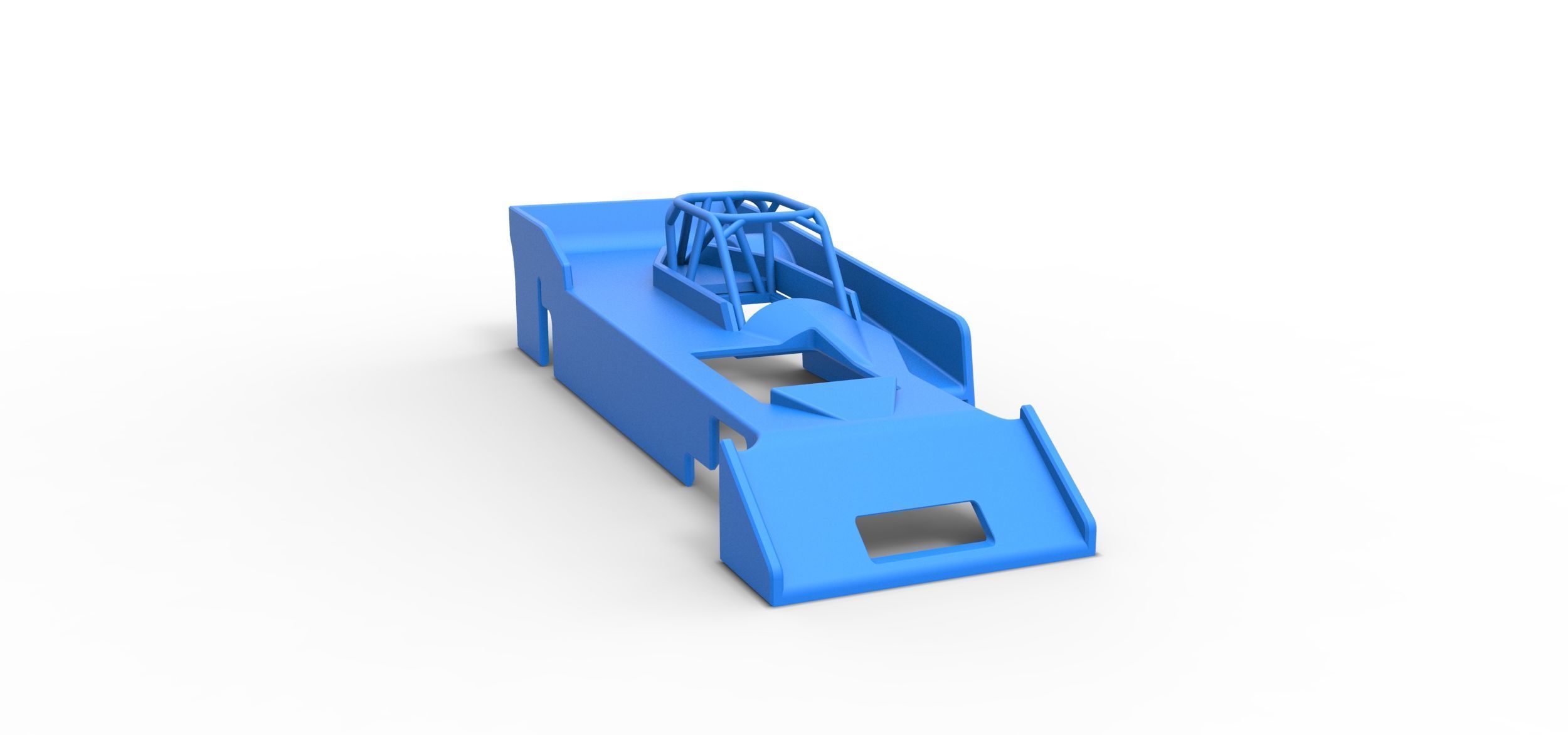 Shell of Small Block Supermodified race car Scale 1 to 25 3D print model_17