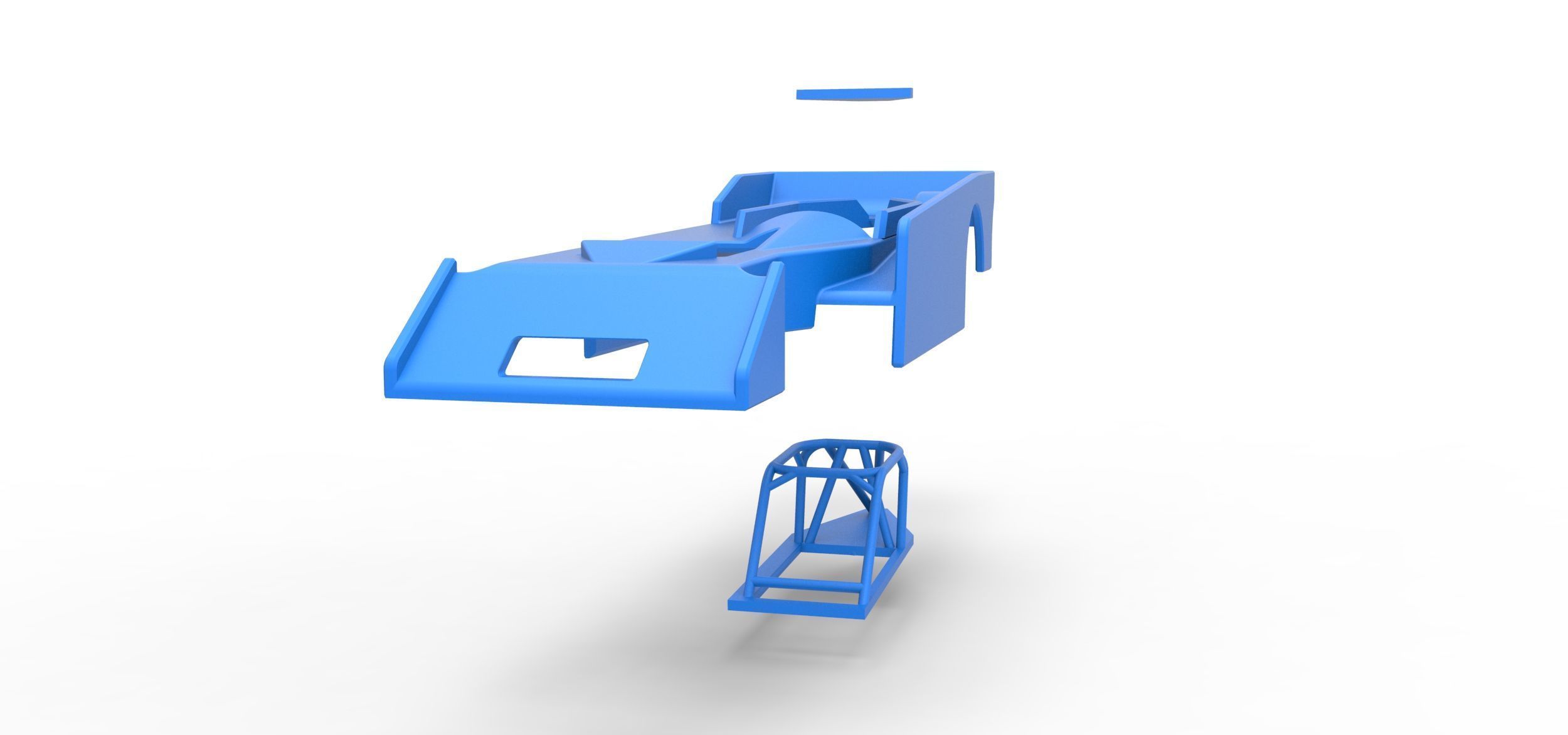 Shell of Small Block Supermodified race car Scale 1 to 25 3D print model_21