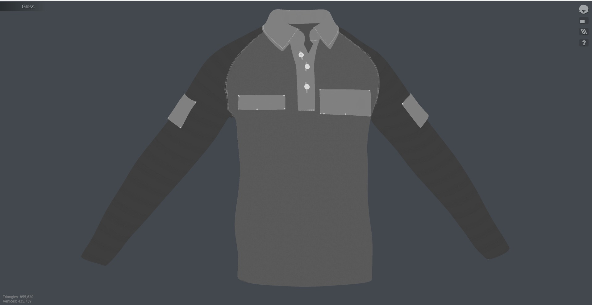 City of London Police Shirt Uniform FIVEM  GTA EUP outfit Low-poly 3D model_13