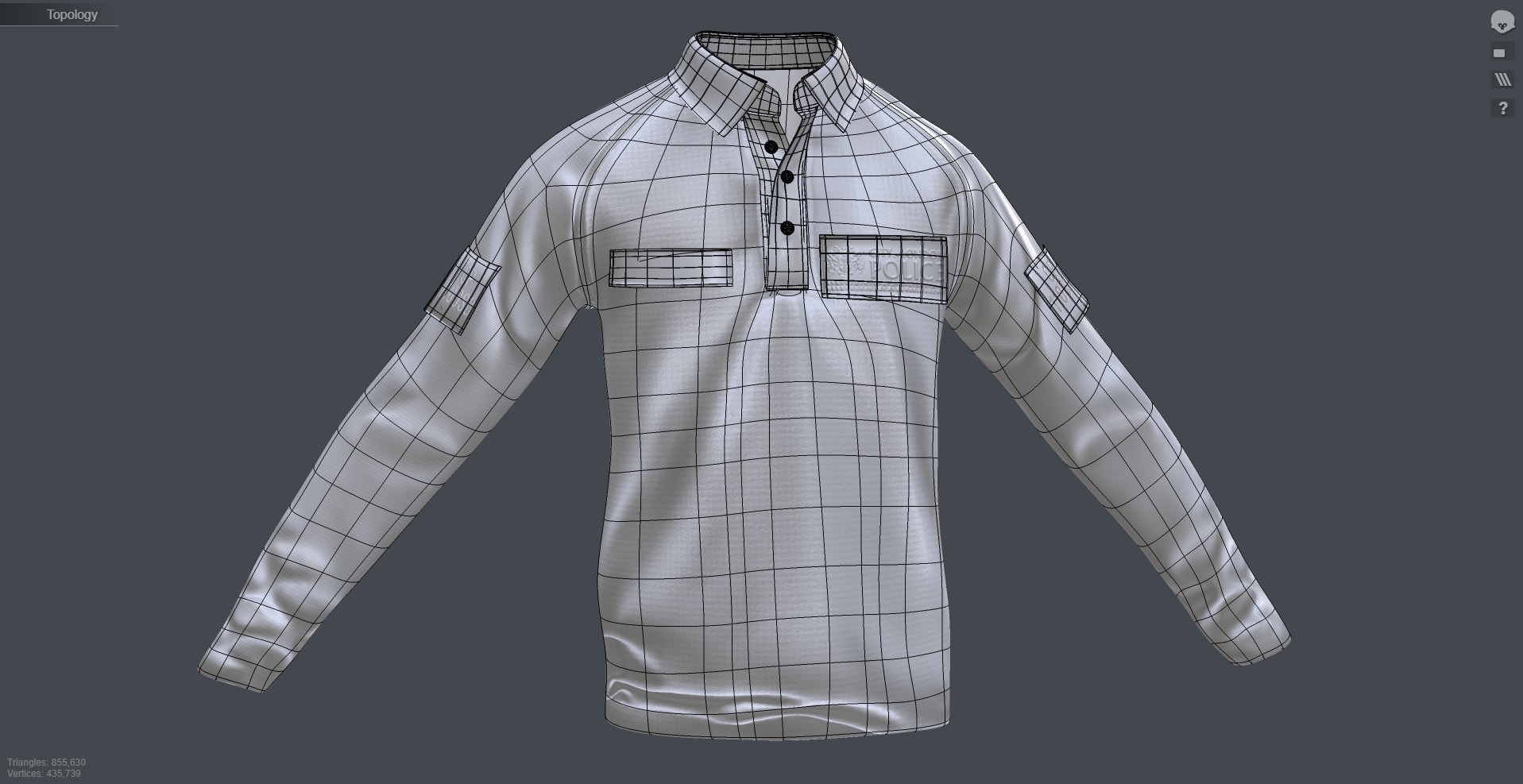 City of London Police Shirt Uniform FIVEM  GTA EUP outfit Low-poly 3D model_18