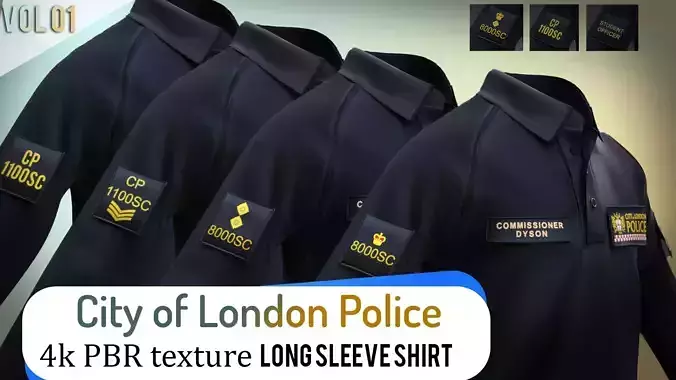 City of London Police Shirt Uniform FIVEM  GTA EUP outfit Low-poly 3D model