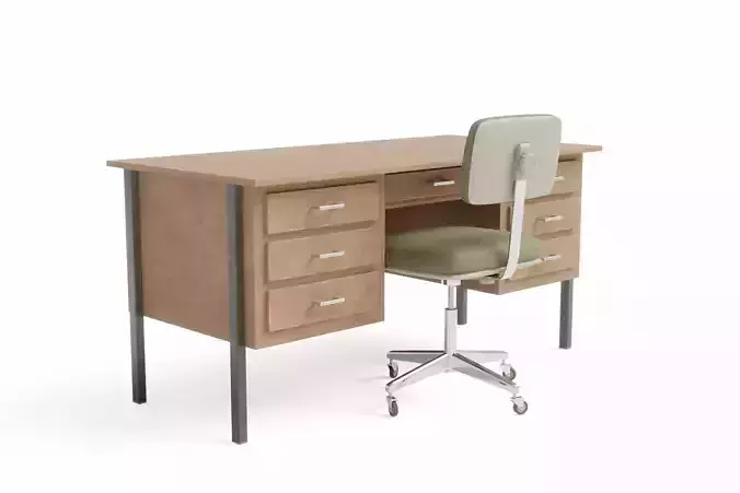 Vintage office chair and desk