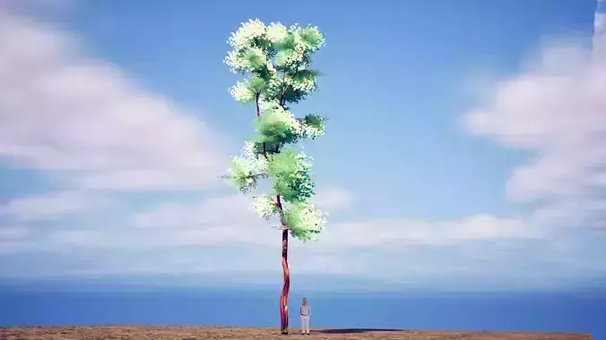 Low-Poly Game Tree Model