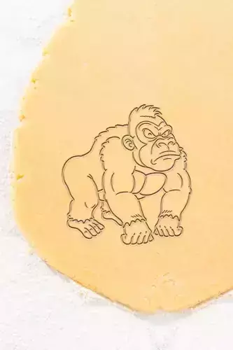 Gorilla Cookie Cutter - Biscuit Cutter 3D print model