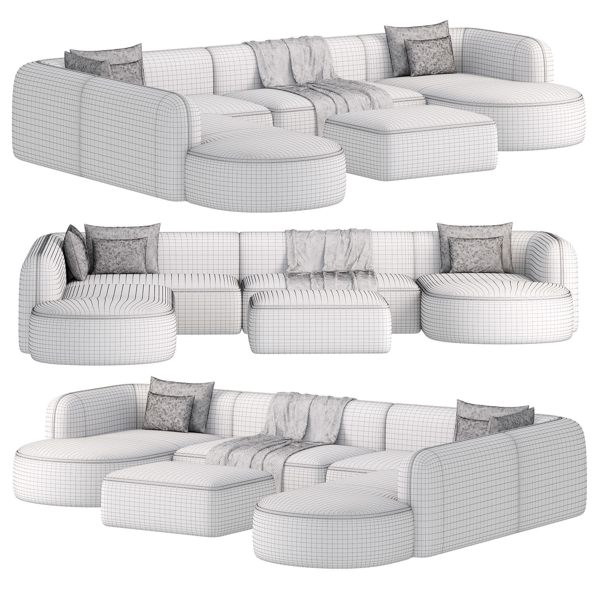 Royalty Modular Sofa by Luzaro 3D model_6