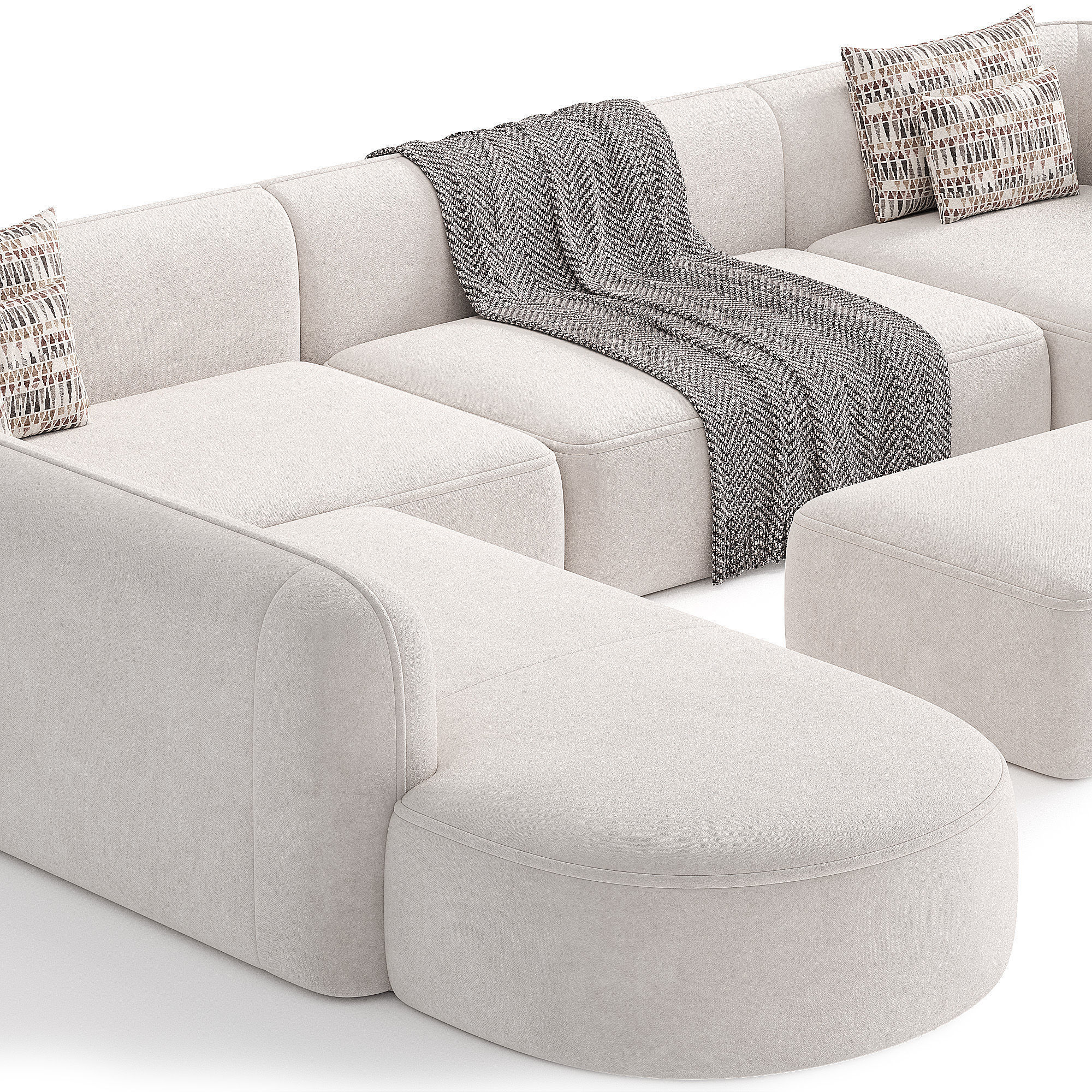 Royalty Modular Sofa by Luzaro 3D model_4