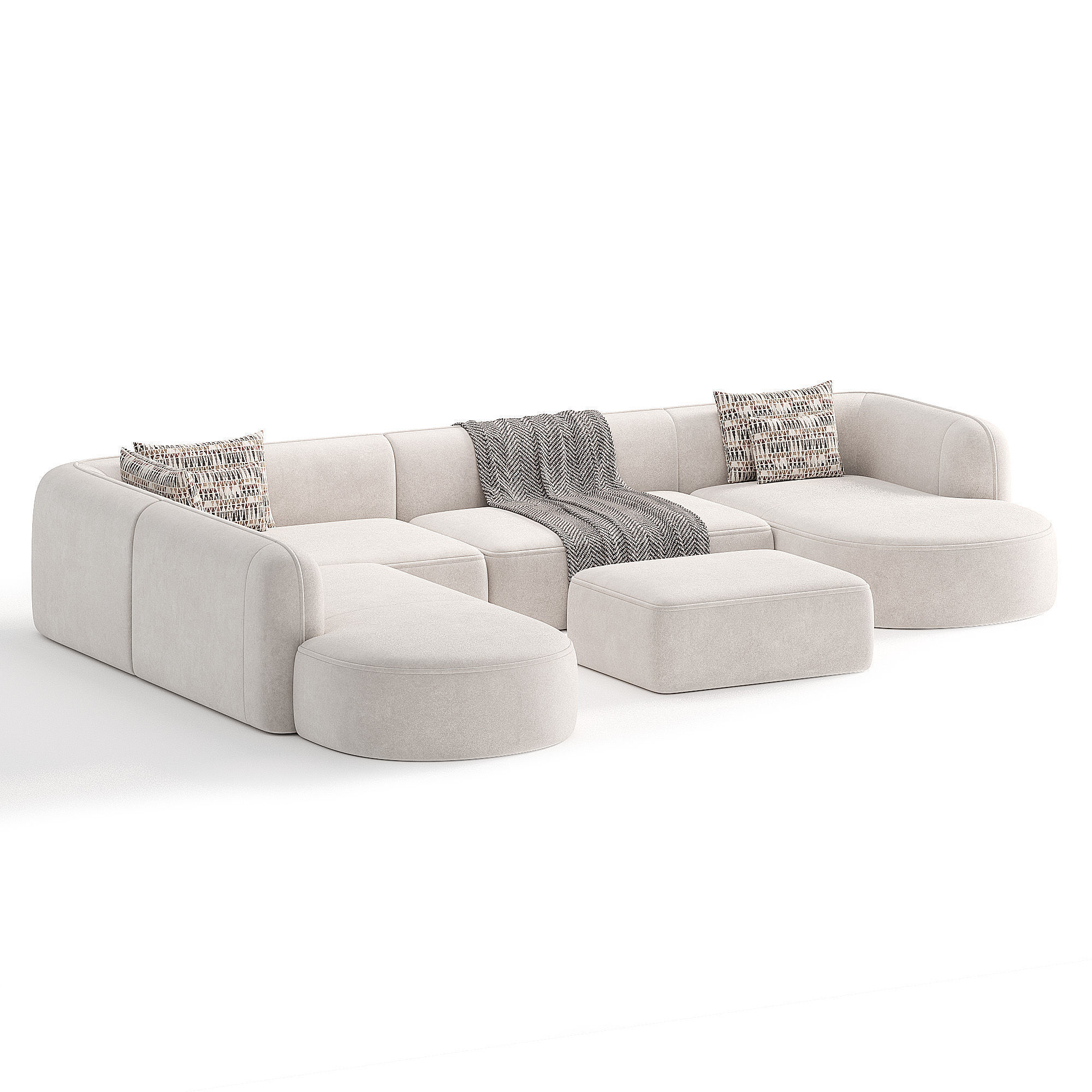 Royalty Modular Sofa by Luzaro 3D model_1