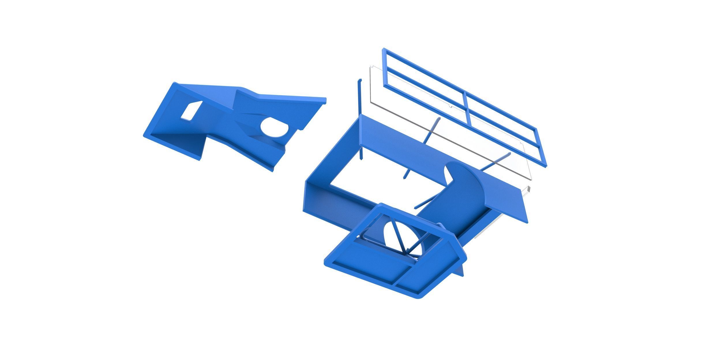 Shell of Asphalt Modified stock car with side wing Scale 1 to 25 3D print model_20