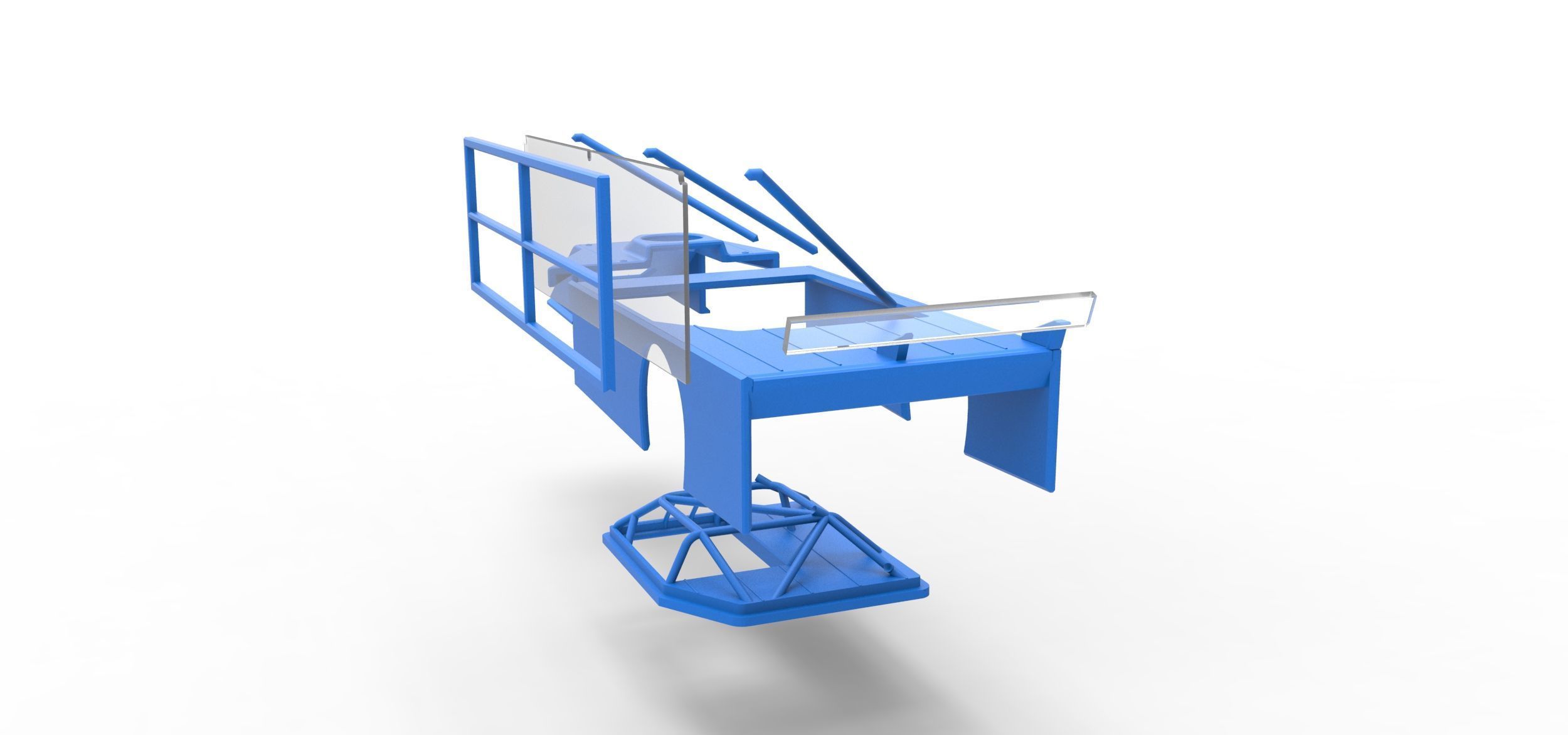 Shell of Asphalt Modified stock car with side wing Scale 1 to 25 3D print model_25