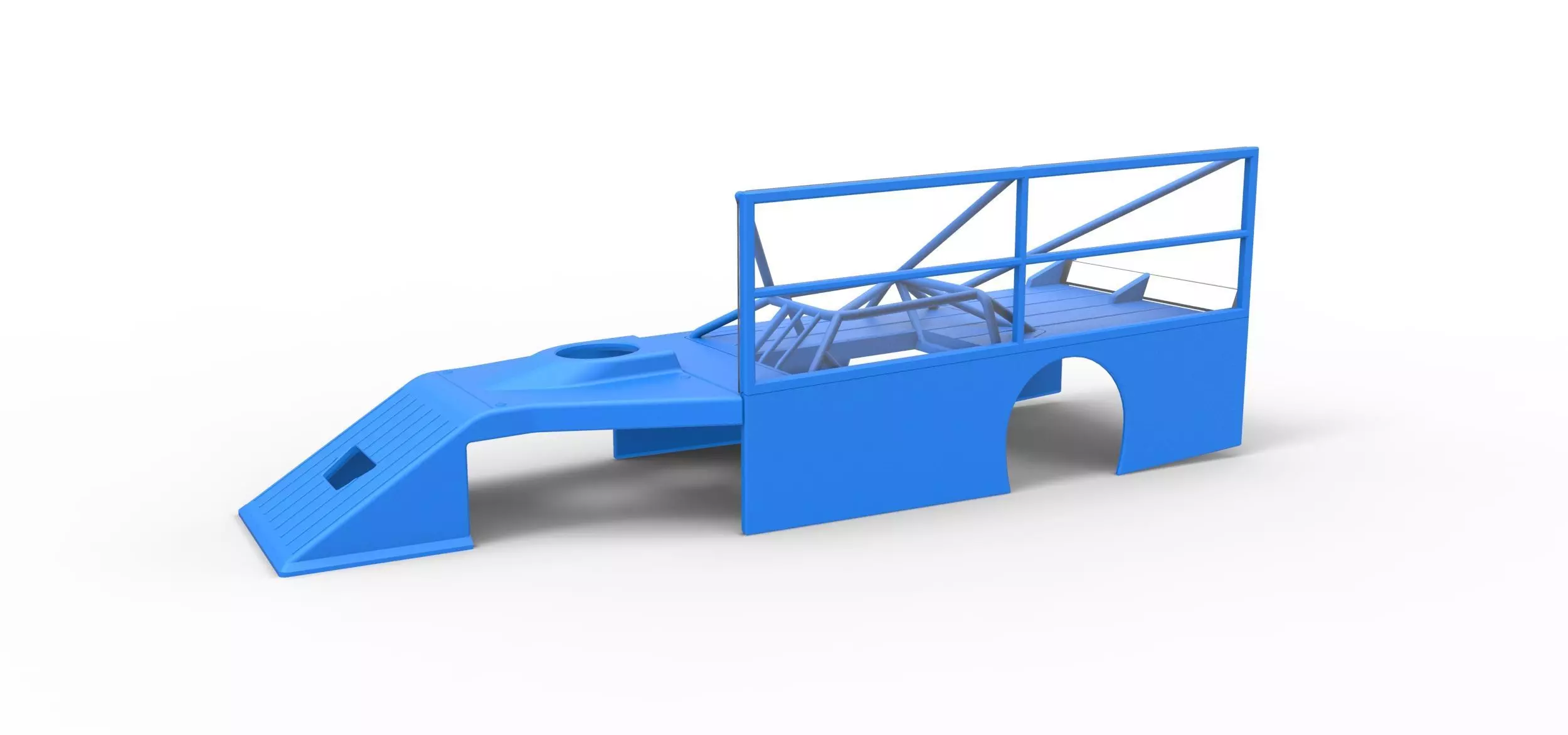 Shell of Asphalt Modified stock car with side wing Scale 1 to 25 3D print model_0